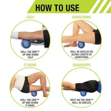 Pro-Tec Athletics Orb Massage Balls, Vary in size and color, Deep Tissue Massage, Muscle Relief, Hamstring, Quadriceps, Calf, Multi-Directional Massage Ball, Enhance Performance, Adult, Working Out