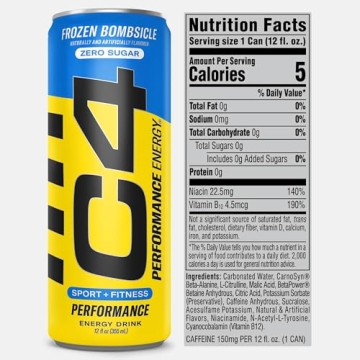 C4 Energy Drink 12oz Pack of 12 Sugar-Free Delight