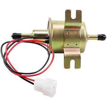 SOLLON Electric Fuel Pump 12V Universal Low Pressure 12 Volt Transfer Inline Fuel Pump for Lawn Mower Carburetor Gas Diesel Engine 2.5-4psi HEP-02A
