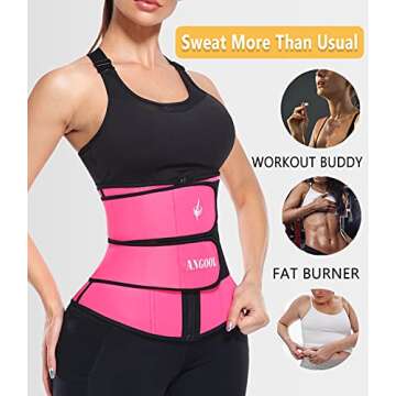 ANGOOL Neoprene Waist Trainer for Women - Workout Trimmer