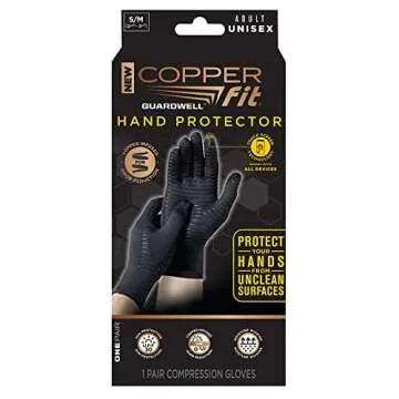 Copper Fit Guardwell Gloves Full Finger Hand Protection