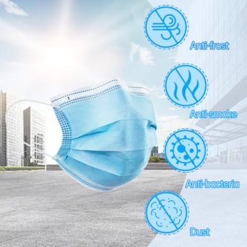 JOINTOWN 3-Ply Disposable Face Masks - 50 Pack Protection