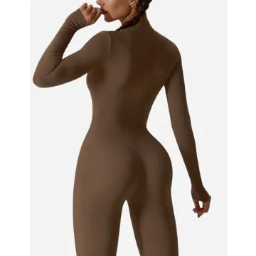 YEOREO Women's Long Sleeve Stylish Workout Jumpsuit