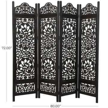 Decorative Floral Handmade Room Divider Screen - Deco 79