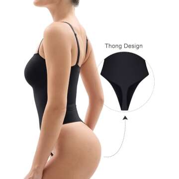 SHAPERX Strapless Bodysuit for Women Tummy Control Seamless Shapewear Thong Body Shaper with Invisib...