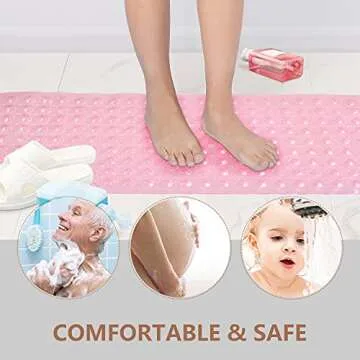 Sheepping Non Slip Baby Bath Mat Extra Long and Cozy
