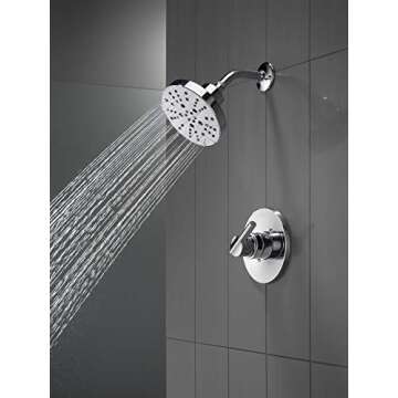 Delta Faucet Nicoli 14 Series Single-Handle Shower Faucet, Shower Trim Kit with 5-Spray H2Okinetic S...