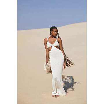 HOMELEX Elegant Halter Neck Maxi Dress for Women