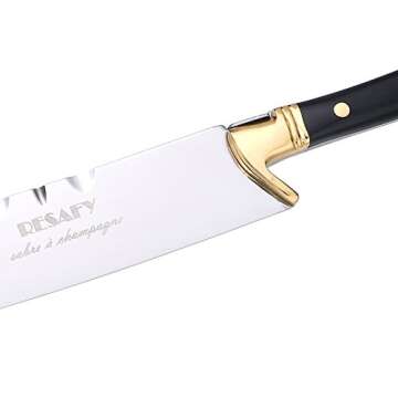 Resafy Champagne Saber Sparkling Wine Opener Champagne Knife Champagne Sword Champagne Opener With Wooden Gift Case