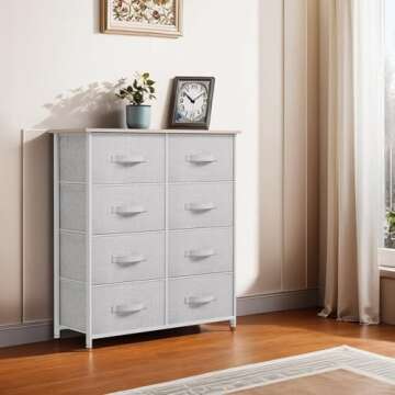 YITAHOME 8 Drawers Dresser - Fabric Storage Tower, Organizer Unit for Bedroom, Living Room & Closets...