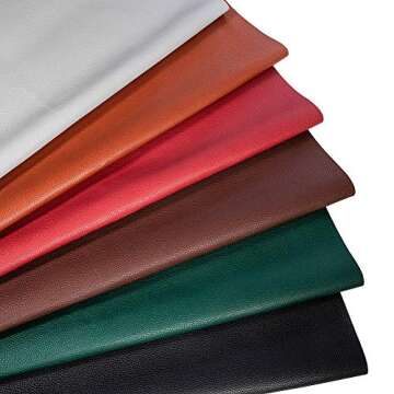 TORRAMI Soft Synthetic PU Fabric Material Faux Leather Sheets 2 Yards 54" x 72", 0.95mm Thick for Upholstery, DIY Crafts, Pebbled Pattern Brown
