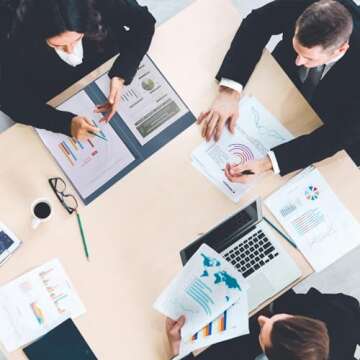 SKYDUE Accordion File Organizer, 5 Pocket Expanding File Folders with Pockets，Document Organizer Folio Portable Paper Organizer，School Office Supplies Black Blue