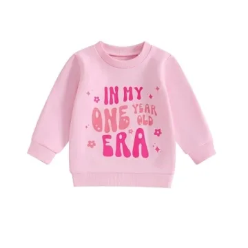 FYBITBO First Birthday Baby Girl Outfit - My One Year Era Sweatshirt