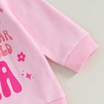 First Birthday Outfit for Baby Girls - Pink Sweatshirt, 12-18m