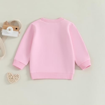 First Birthday Outfit for Baby Girls - Pink Sweatshirt, 12-18m