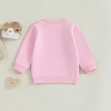 First Birthday Outfit for Baby Girls - Pink Sweatshirt, 12-18m