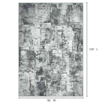 8x10 Area Rugs Washable Living Room Rug: Abstract Large Carpet Modern for Bedroom Kitchen Dining Roo...