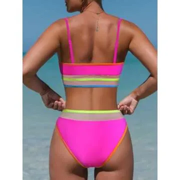 Popvil Two Piece Bikini Set for Women - Vibrant Design