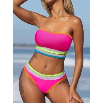Popvil Two Piece Bikini Set for Women - Vibrant Design