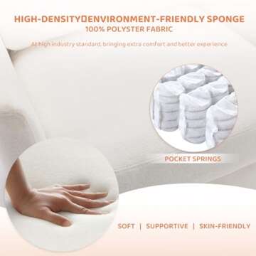 MALOL Modern Armchair, 1PC, Cream