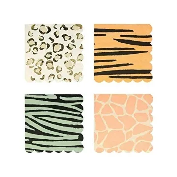 Safari Animal Print Large Paper Napkins for Celebrations