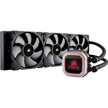 Corsair Hydro Series H150i PRO RGB AIO Liquid CPU Cooler, 360mm Radiator, Triple 120mm ML Series PWM...