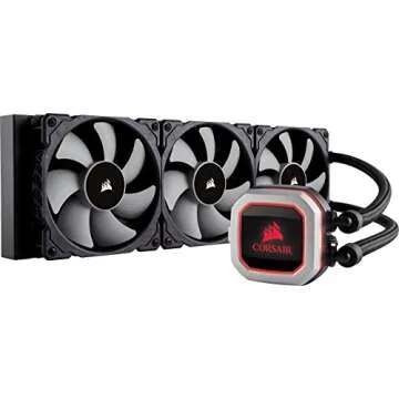 Corsair Hydro Series H150i PRO RGB AIO Liquid CPU Cooler, 360mm Radiator, Triple 120mm ML Series PWM...