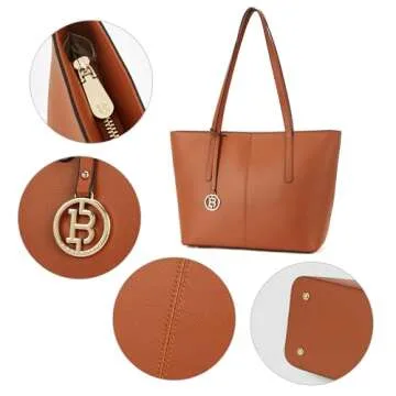 BOSTANTEN Women Leather Tote Handbag - Elegant & Practical