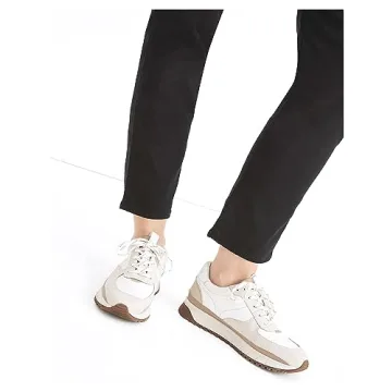 Coutgo Trendy Lace Up Sneakers for Women Comfortable Walking Shoes