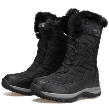 HUMTTO Women's Warm Waterproof Snow Boots for Winter