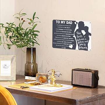 To My Dad Vintage Metal Tin Sign from Son Birthday Father's Day Decor if I Could Give You One Thing in Life Vintage Metal Tin Signs for Home Man Cave Living Room Bedroom Wall Plaque 8x12 Inch