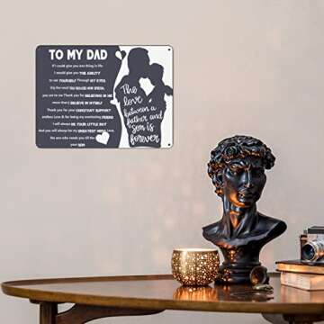 To My Dad Vintage Metal Tin Sign from Son Birthday Father's Day Decor if I Could Give You One Thing in Life Vintage Metal Tin Signs for Home Man Cave Living Room Bedroom Wall Plaque 8x12 Inch