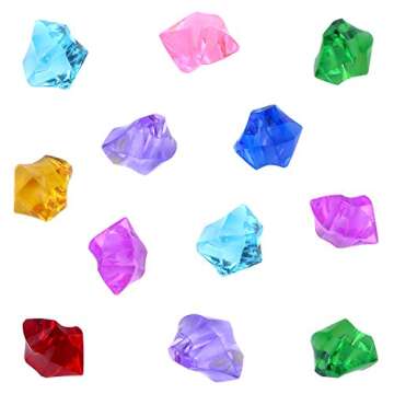 1790 HEHALI 320pcs Pirate Themed Treasure Set, 160 Gold Coins & 160 Colored Gems, High Gloss Acrylic & Plastic, 1.4-1.5inch, Party Gifts