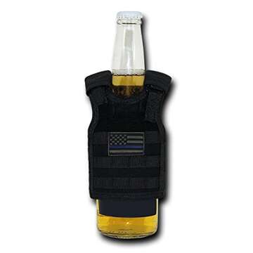 USA US American Flag Tactical Patriotic Tactical Vest Beer Military Bottle Can Cooler Keeper Holder ...