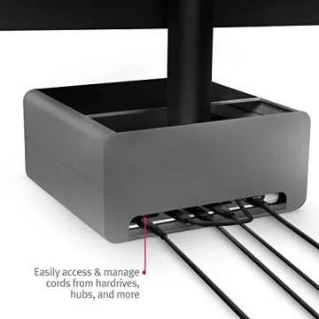 Twelve South HiRise Pro for iMac/Displays/Monitors Height-Adjustable Stand w/Storage, Reversible Front + Leather Inlay