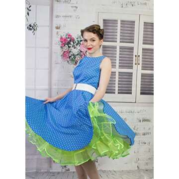 Malco Modes Melonie Luxury Crinoline Petticoat with Organza Binding & Adjustable Waist and Length for Rockabilly 50s, Everyday Wear (X-Large, Black)