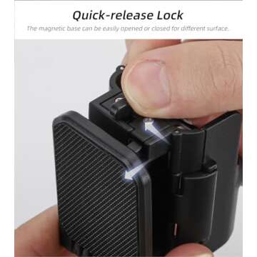 Magnetic Camera Stand Holder Compatible with DJI OSMO Pocket 3, Multifuctional Magnetic Desktop Base Bracket Mount Expansion Adapter Magnet Steering Holder Bracket for DJI OSMO Pocket 3 Accessories