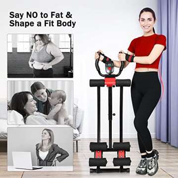GIKPAL Ab Machine, Ab Workout Equipment for Women, Adjustable Ab Trainer Machine for Stomach Workout...