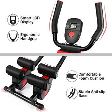 GIKPAL Ab Machine, Ab Workout Equipment for Women, Adjustable Ab Trainer Machine for Stomach Workout at Home Gym, Ab Crunch Exercise Equipment Abdominal Trainer for Beginner