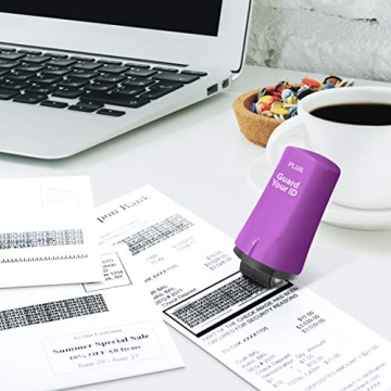 Identity Theft Prevention and Personal Privacy Protection Advanced Roller by Guard Your ID for Bills, Mail, Address Labels Without Using a Shredder (Purple, Standard)