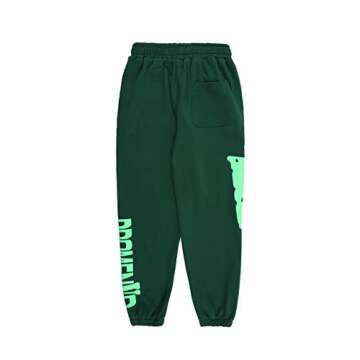Arnodefrance V Letter Print Pants Hip Hop Letter Yoga Jogging Trousers Hiking Running Sweatpants Green