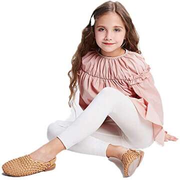 Felix & Flora 3T Girls Leggings Pack Baby Toddler Cotton School Pants(Black/White/Red)