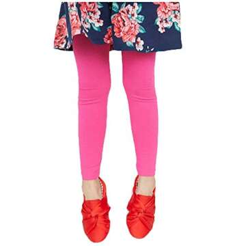 Felix & Flora 3T Girls Leggings Pack Baby Toddler Cotton School Pants(Black/White/Red)