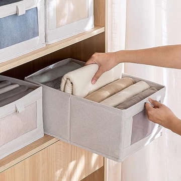 Versatile Linen Closet Organizers, 4-Pack Storage Bins