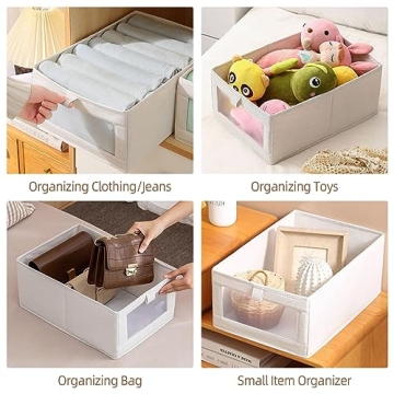 Versatile Linen Closet Organizers, 4-Pack Storage Bins
