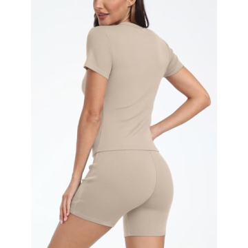 Trendy Queen 2 Piece Workout Set for Women Summer Outfits