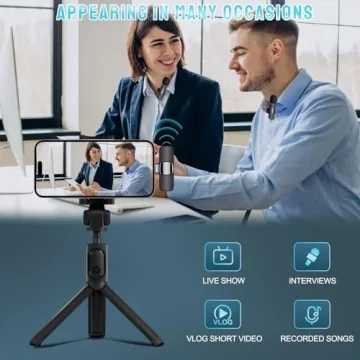 Partyear Wireless Microphone for iPhone, Dual Lavalier Mic