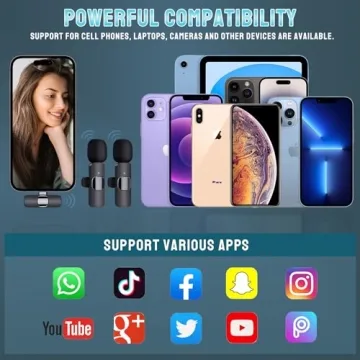 Partyear Wireless Microphone for iPhone, Dual Lavalier Mic