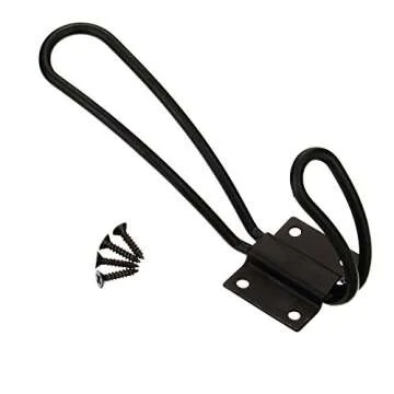 BBTO Black Rustic Coat Hooks - 12 Pieces Set for Home Decor