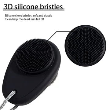 Silicone Face Cleansing Brush Set with Bamboo Bristles